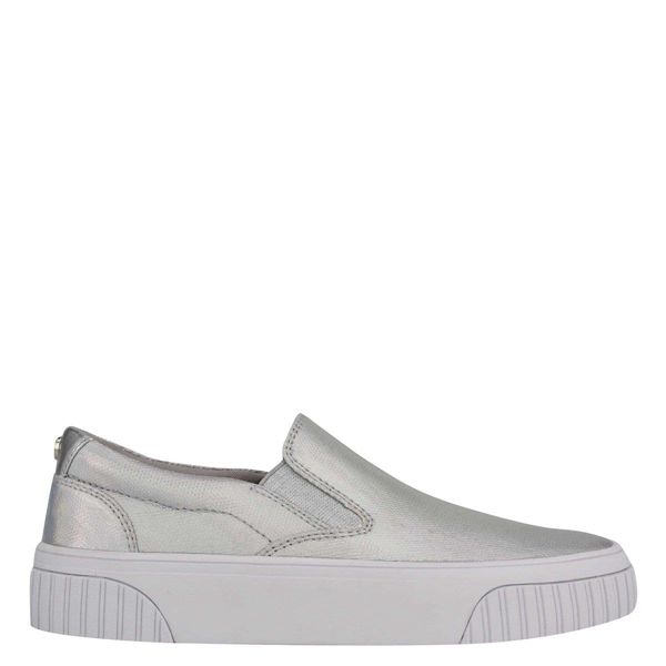 Nine West Dally Slip On Silver Sneakers | South Africa 35J81-7E66